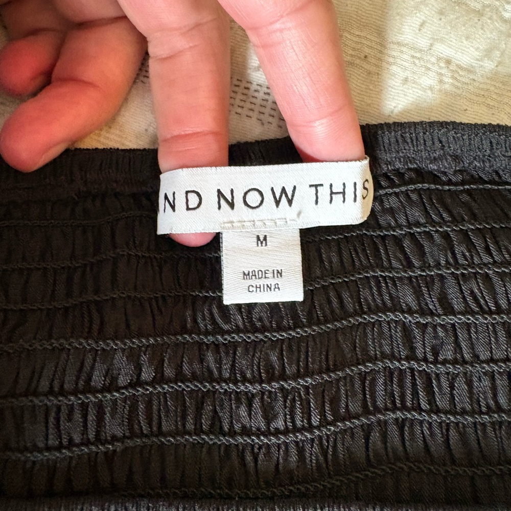 Black Smocked top by And Now This - Picture 3 of 4
